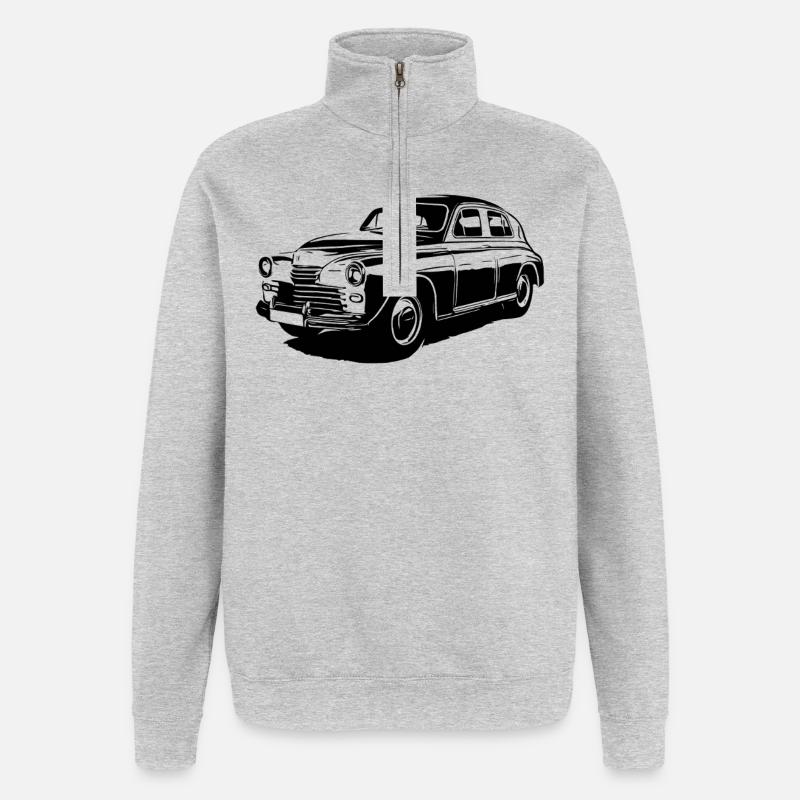 Pobeda Elegance - Quarter-Zip Sweatshirt - heather grey