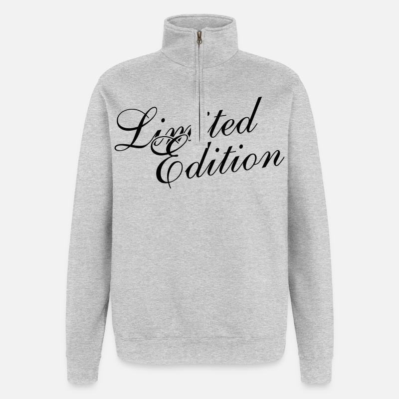Édition limitée - Sweat à zip 1/4 - gris chiné