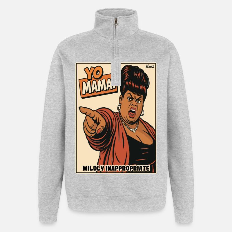 Empowered Mom Expresses Authority - Quarter-Zip Sweatshirt - heather grey