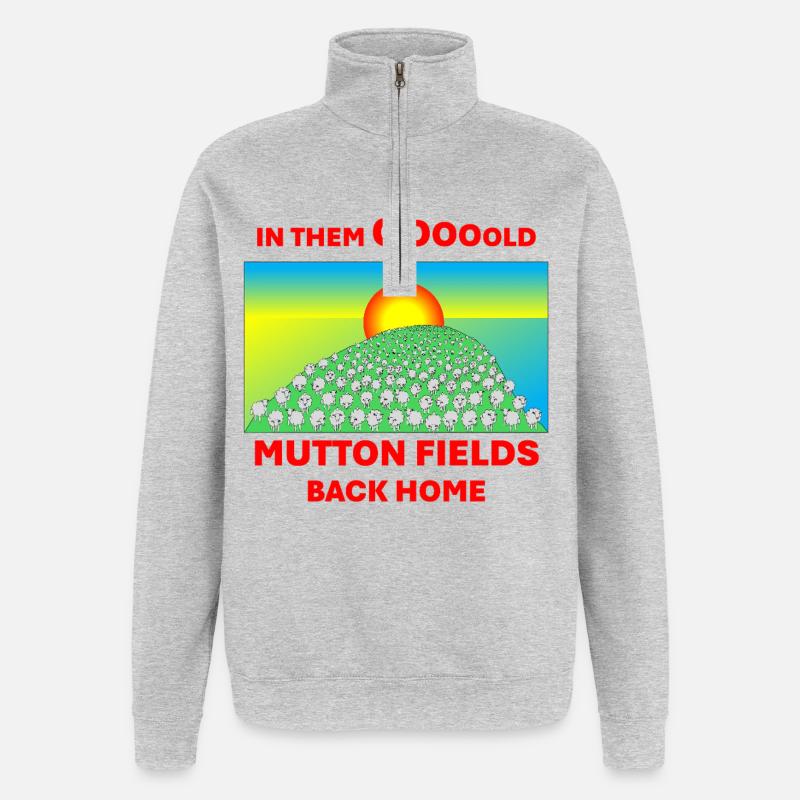 Mutton Fields - Quarter-Zip Sweatshirt - heather grey