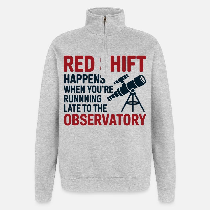 Red Shift Observatory hat Verspätung - Quarter-Zip-Sweatshirt - Grau meliert
