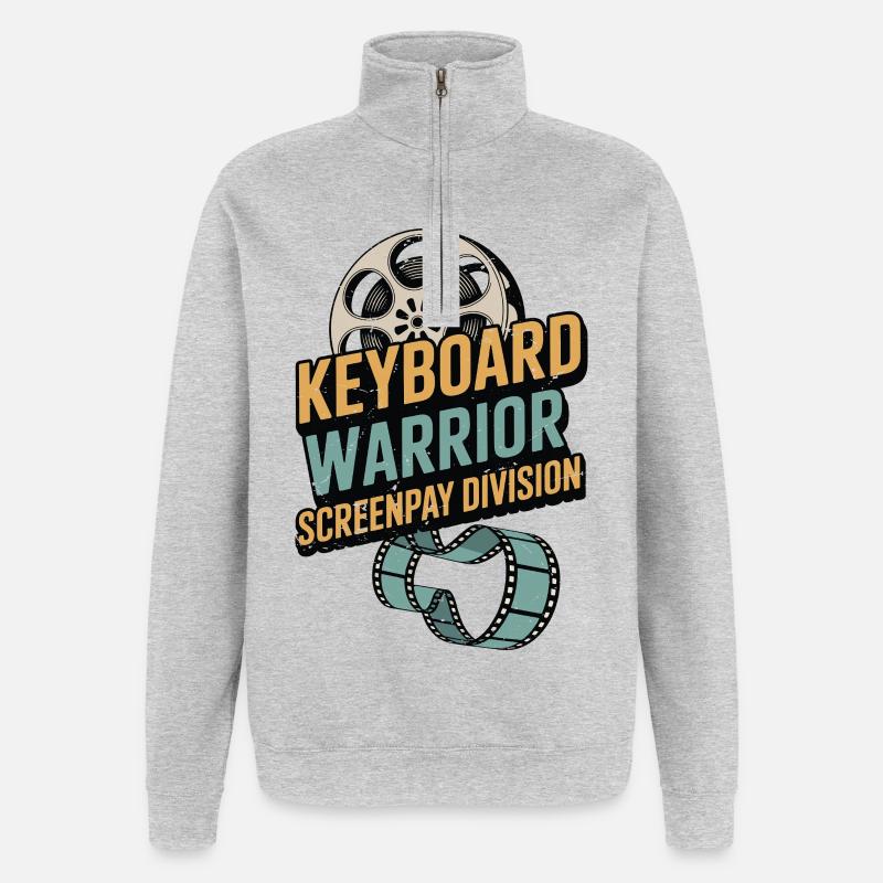Screenwriter Keyboard Warrior Screenplay Writing - Quarter-Zip Sweatshirt - heather grey