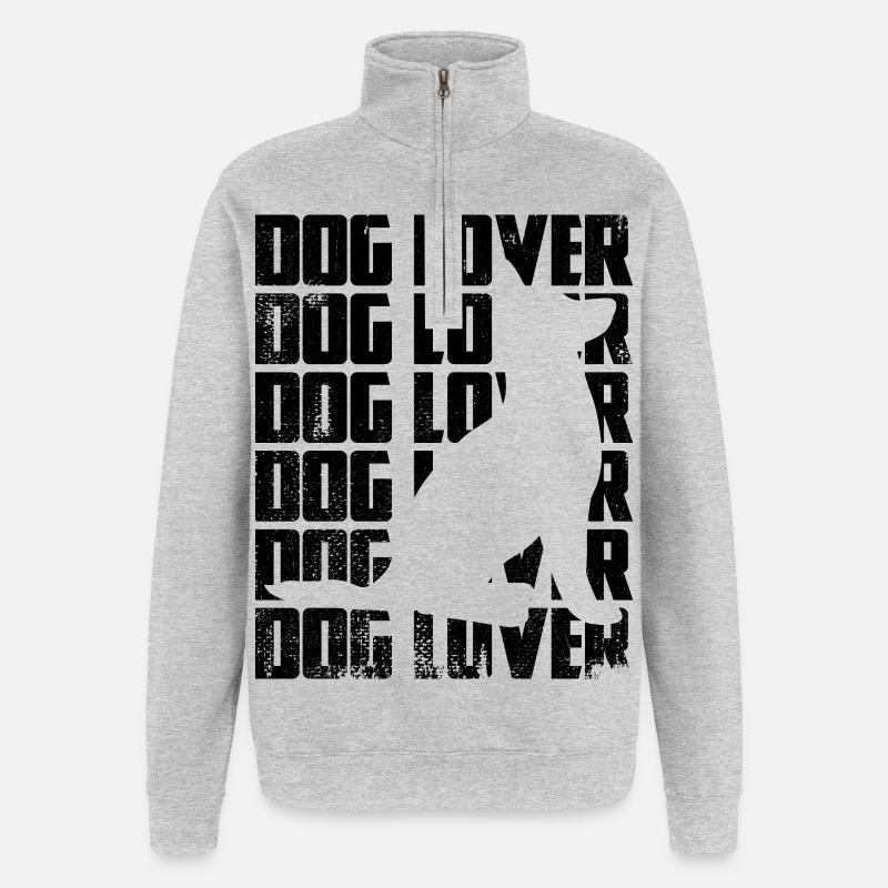 Snowboarders - Sweat à zip 1/4 - gris chiné