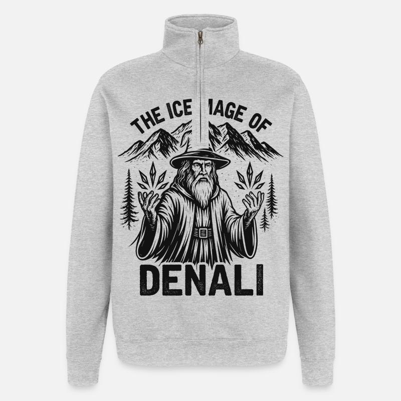 Der Eiszauberer von Denali - Quarter-Zip Sweatshirt - heather grey