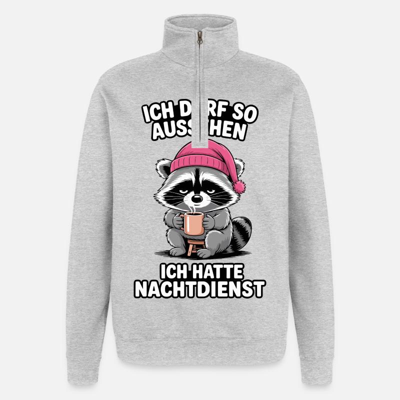Night shift night shift nurse caregiver - Quarter-Zip Sweatshirt - heather grey