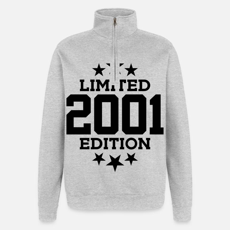 ÉDITION LIMITÉE 2001 25E ANNIVERSAIRE - Sweat à zip 1/4 - gris chiné