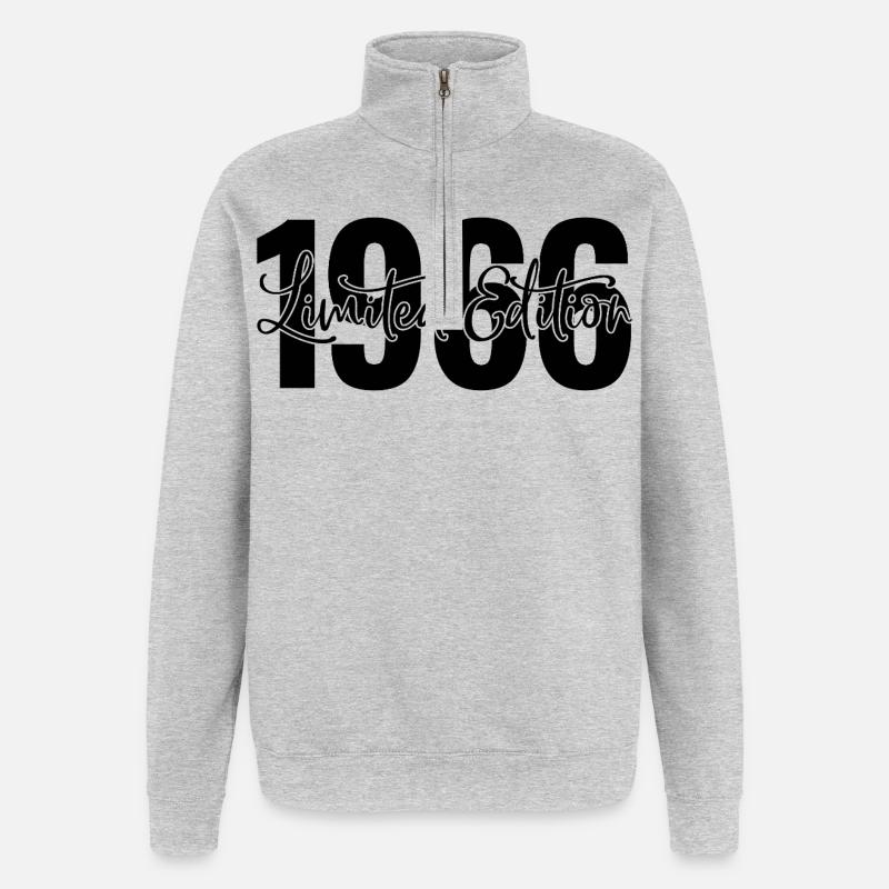 Edition limitée 1966 - Sweat à zip 1/4 - gris chiné