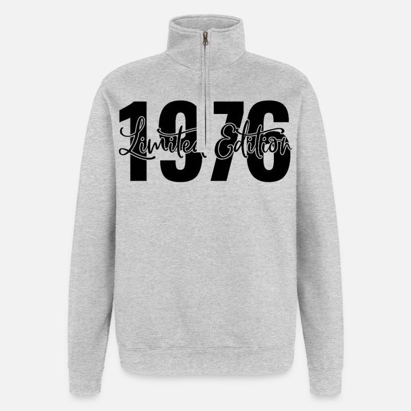 Edition limitée 1976 - Sweat à zip 1/4 - gris chiné