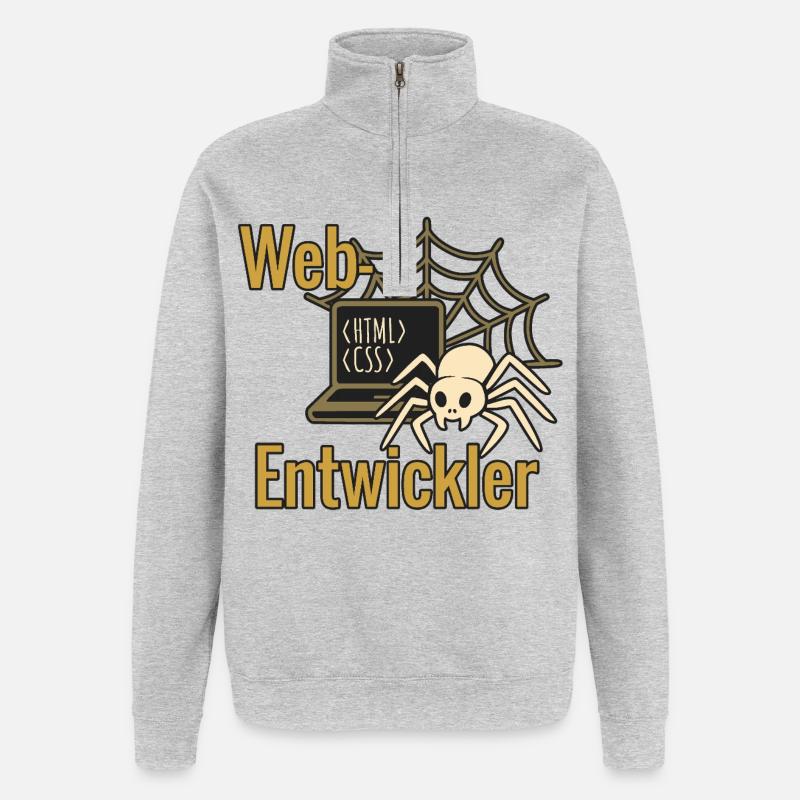 Web Developer - Halloween 2025 - Quarter-Zip Sweatshirt - heather grey