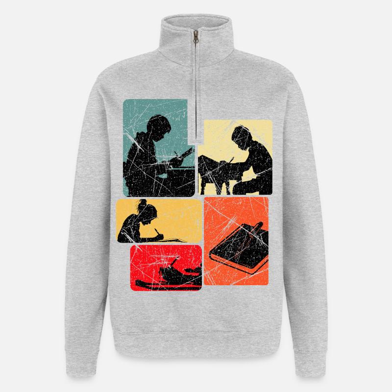 Writer Author Writer Writing Gift - Quarter-Zip Sweatshirt - heather grey