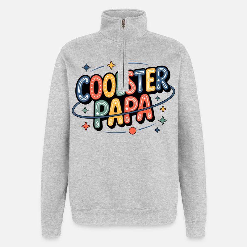 Coolster Dada Neonfarben - Quarter-Zip-Sweatshirt - Grau meliert