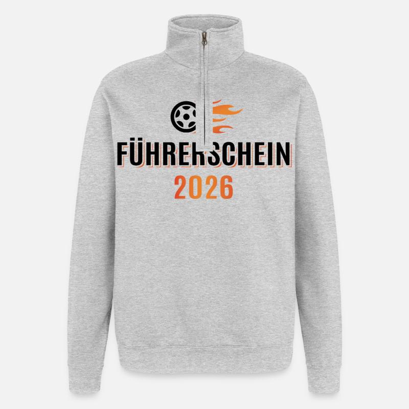 Driver's license passed 2026 - Driver's license - Quarter-Zip Sweatshirt - heather grey