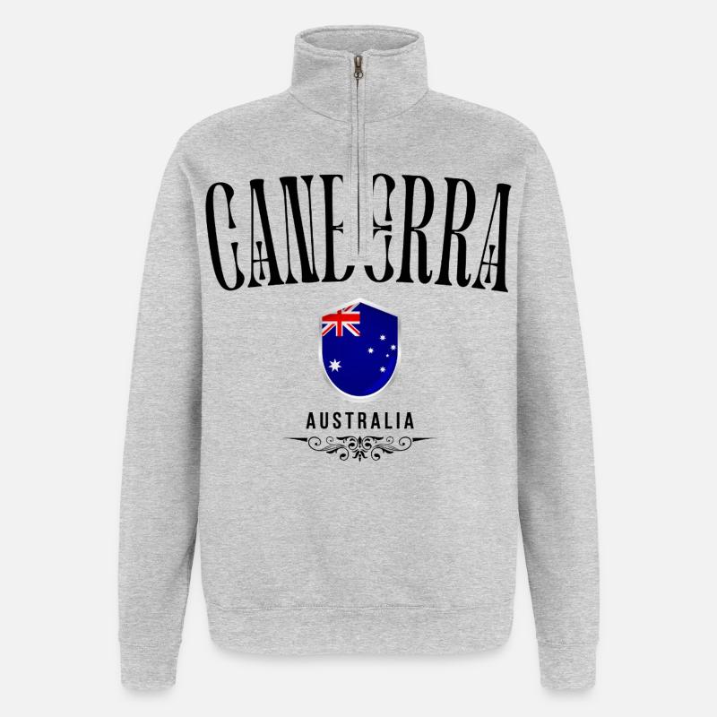 Souvenir Canberra, Canberra Australien - Quarter-Zip-Sweatshirt - Grau meliert
