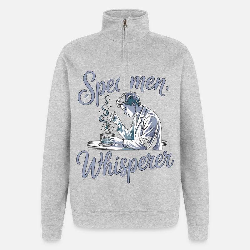 Lab Technician Specimen Whisperer Phlebotomist - Quarter-Zip Sweatshirt - heather grey