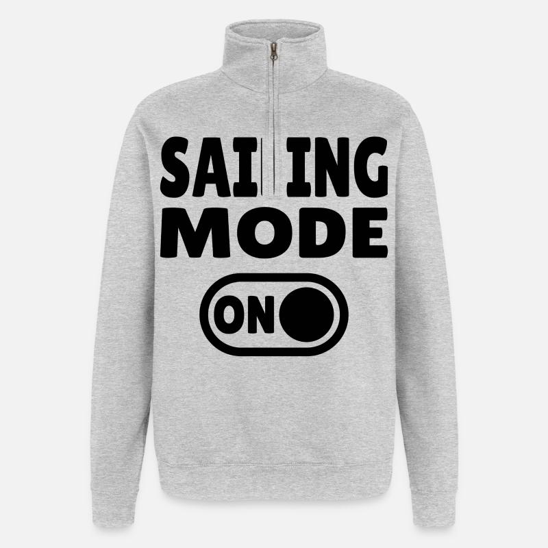 Mode Navigation Activé - Navigation Active - Sweat à zip 1/4 - gris chiné