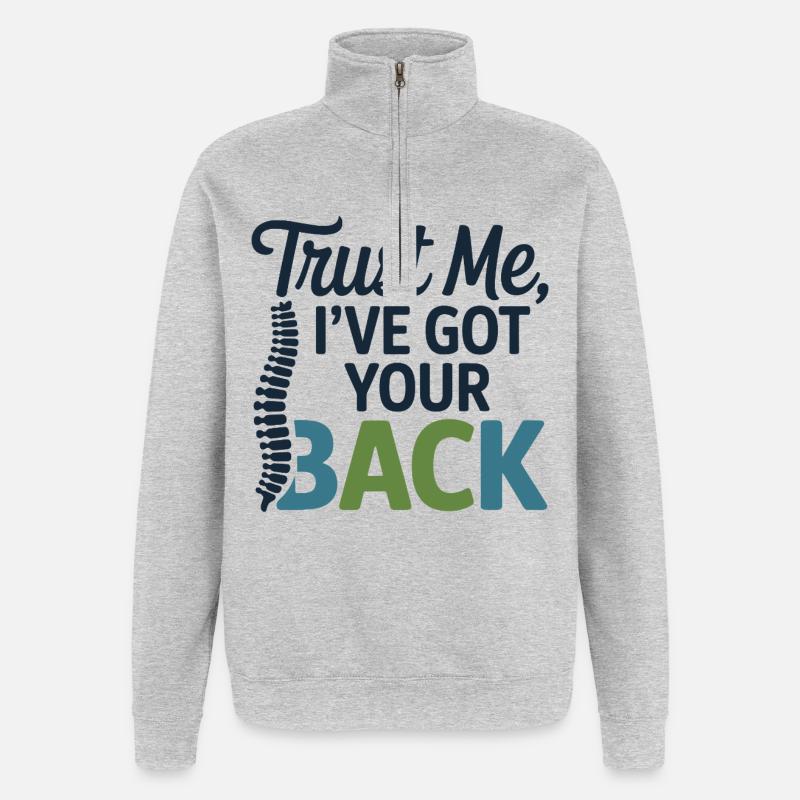 Licensed DC Professional Spinal Alignment  - Quarter-Zip Sweatshirt - heather grey