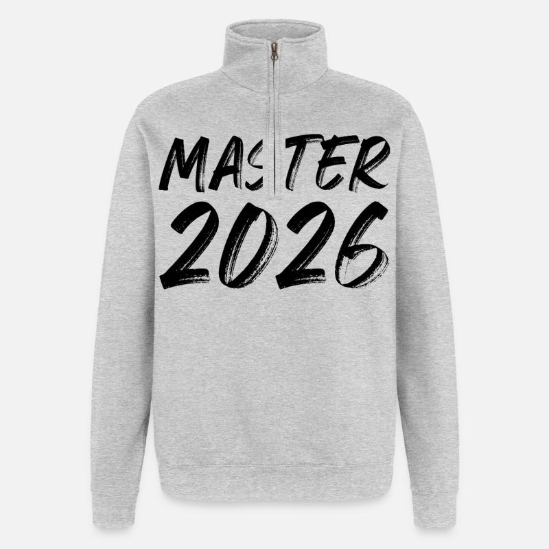 Master 2026 - Sweat à zip 1/4 - gris chiné