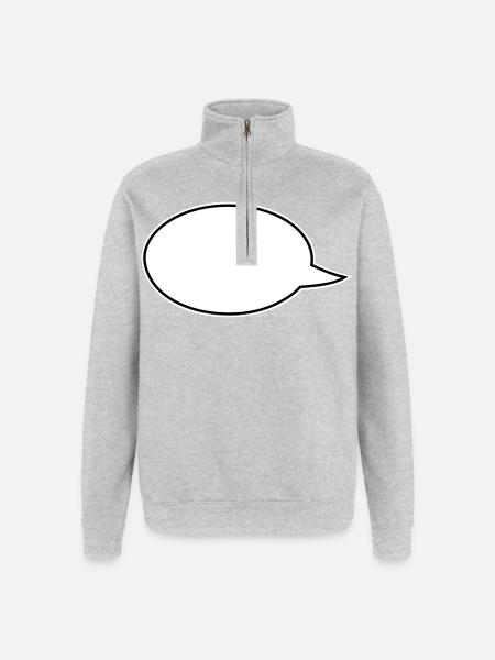 Speech Bubbles Comic Links - Quarter-Zip Sweatshirt - heather grey