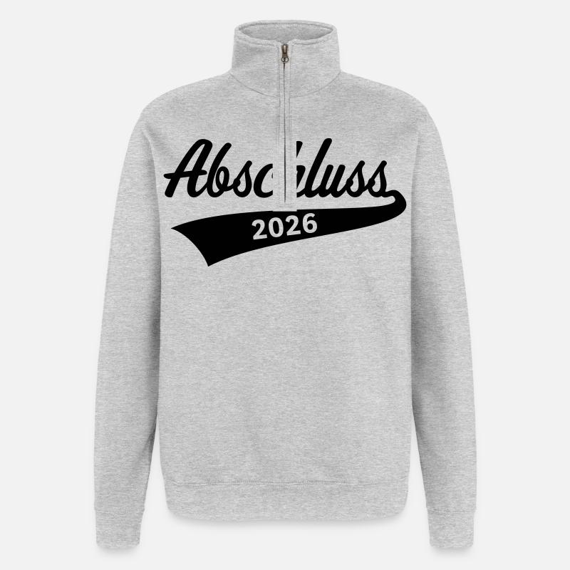 Abschluss 2026 (Schulabschluss / Black) - Quarter-Zip-Sweatshirt - Grau meliert