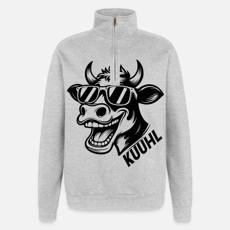 Kuuhl - Quarter-Zip-Sweatshirt - Grau meliert