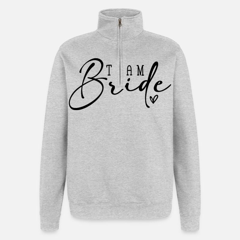 Équipe Bride - Sweat à zip 1/4 - gris chiné