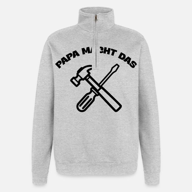 Dad does it – DIY & Father's Day - Quarter-Zip Sweatshirt - heather grey