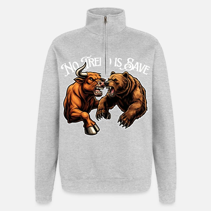 Aucune tendance n’est certaine - Sweat à zip 1/4 - gris chiné