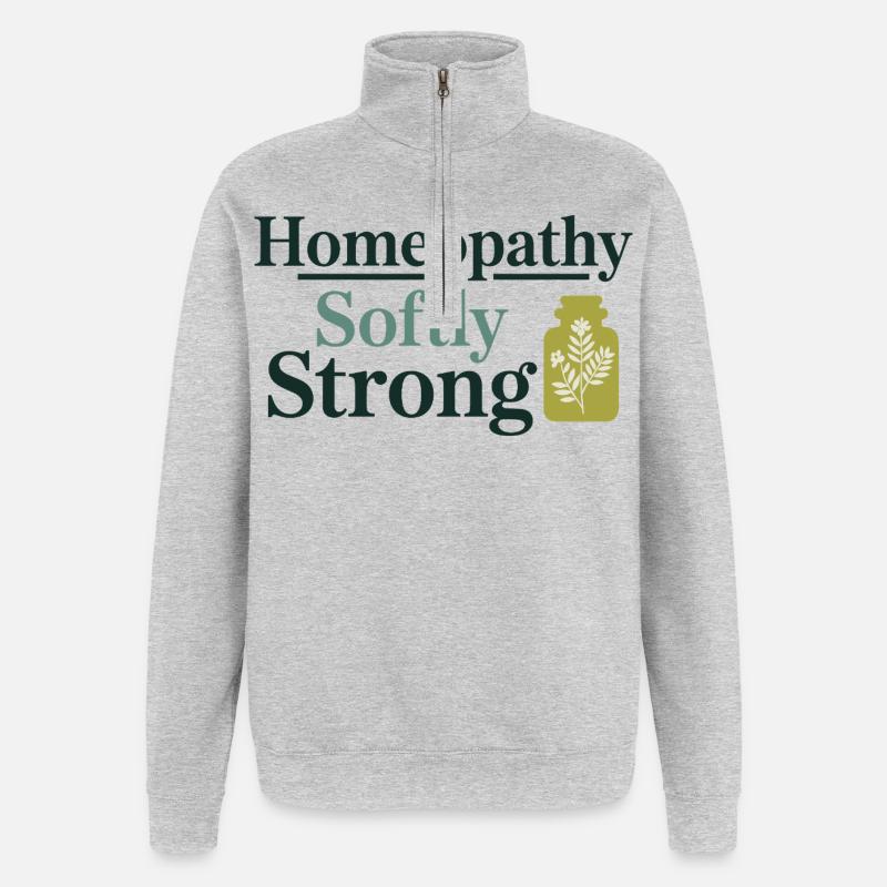 Homeopathy Softly Strong Professional Practitioner - Quarter-Zip Sweatshirt - heather grey