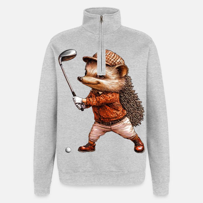 Igel Golf - Quarter-Zip-Sweatshirt - Grau meliert