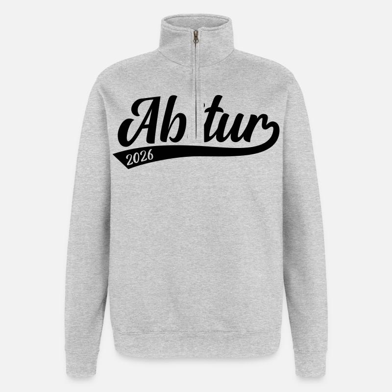 Abitur Abi 2026 - Sweat à zip 1/4 - gris chiné