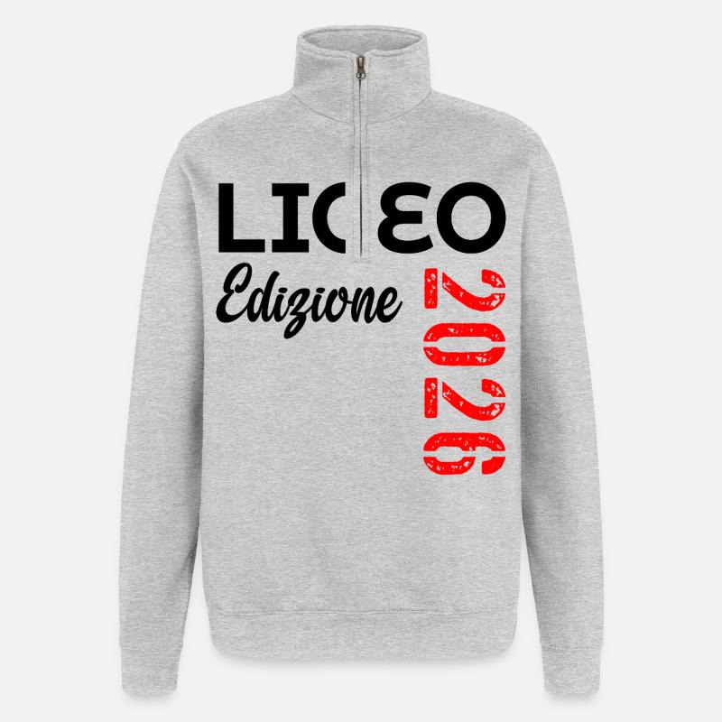 Italie - Édition lycée 2026 - Sweat à zip 1/4 - gris chiné