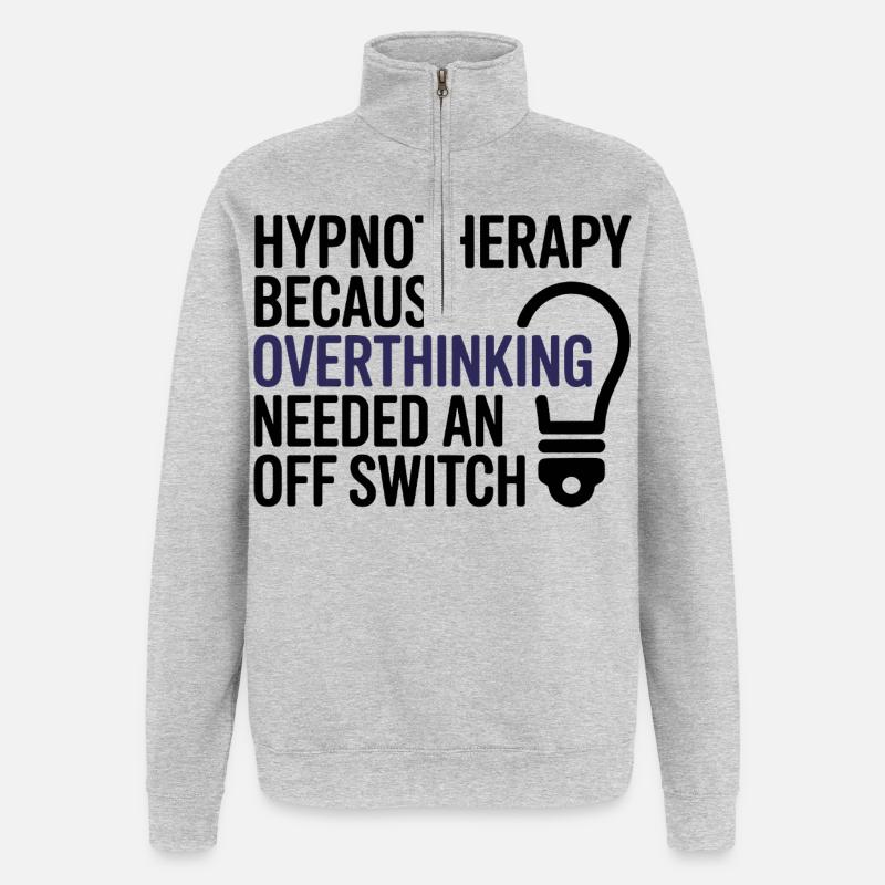 Hypnotiseur Hypnothérapie Interrupteur Off Off Pro - Sweat à zip 1/4 - gris chiné