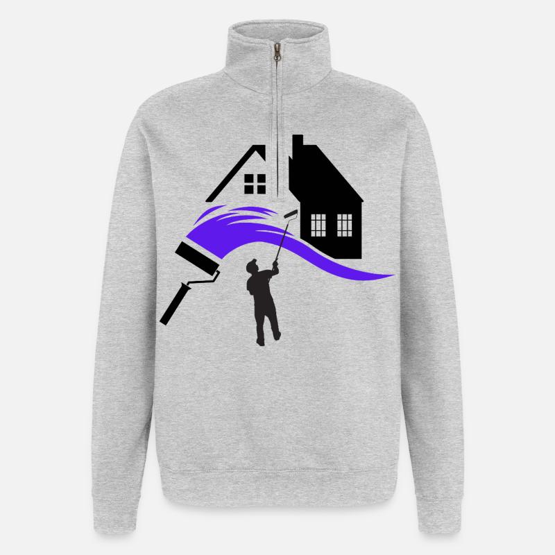 painter - Quarter-Zip Sweatshirt - heather grey