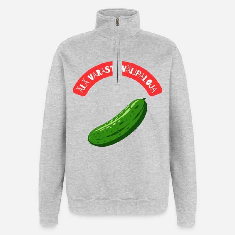 Ne volez pas de snacks. - Sweat à zip 1/4 - gris chiné