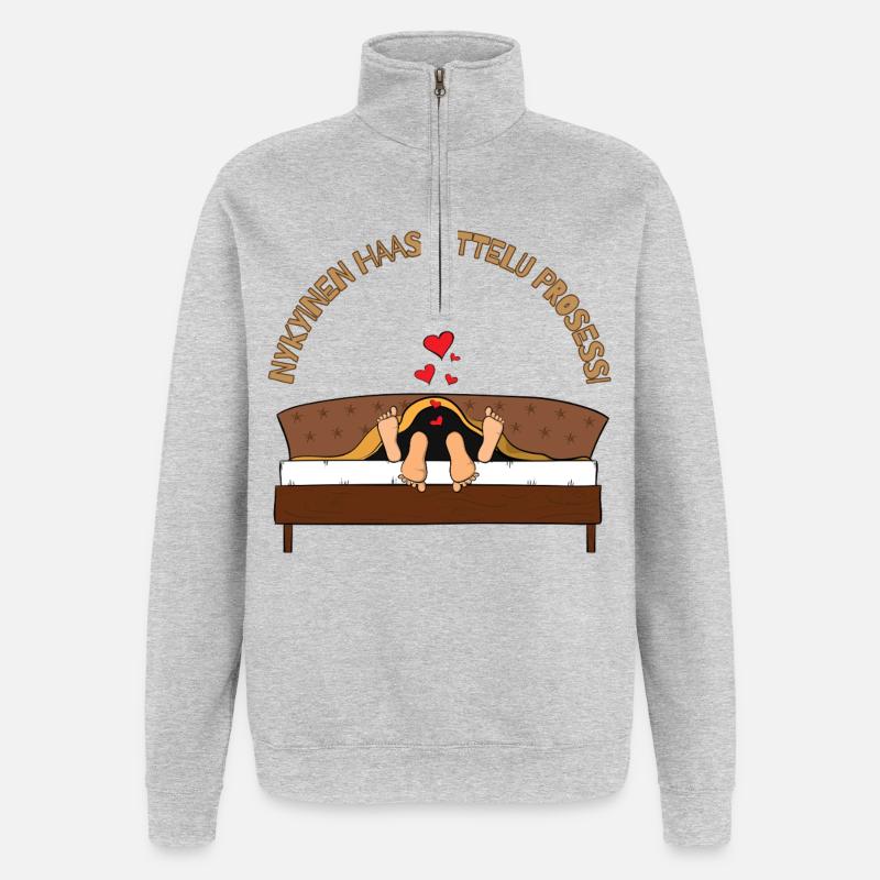 The current interview process. - Quarter-Zip Sweatshirt - heather grey