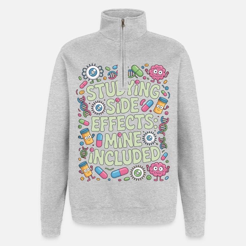 Pharmacist Student Studying Side Effects Science - Quarter-Zip Sweatshirt - heather grey