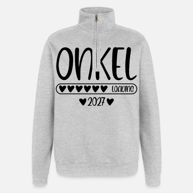Onkel 2027 loading - Quarter-Zip-Sweatshirt - Grau meliert