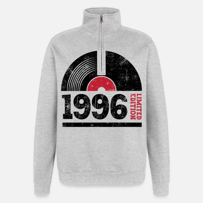 Årgang 1996 - Sweatshirt med 1/4 lynlås - grå meleret