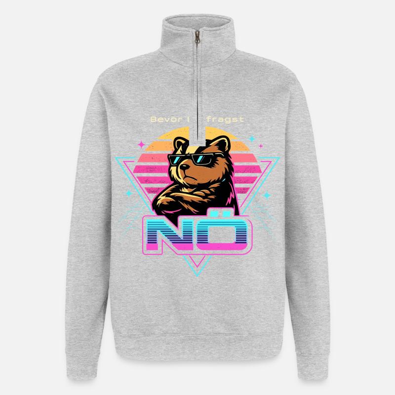 Avant que vous ne demandiez : Basse-Autriche - Sweat à zip 1/4 - gris chiné
