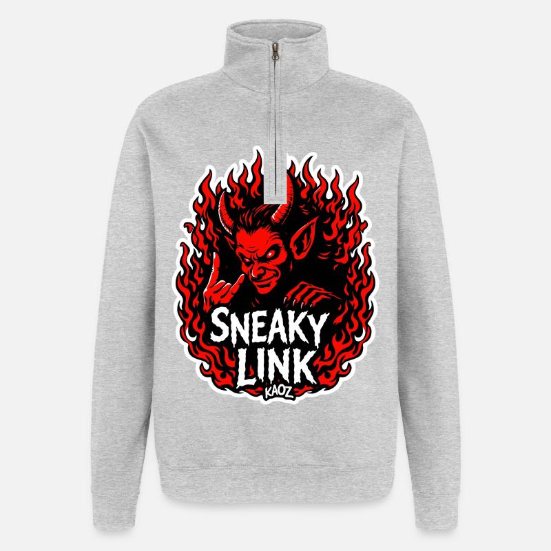 Infernal Sneaky Link - Quarter-Zip Sweatshirt - heather grey