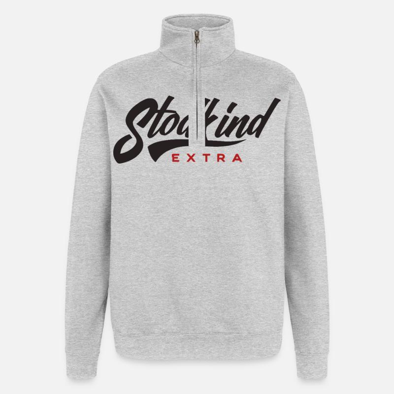 Stodkind Extra Black - Sweatshirt med 1/4 lynlås - grå meleret