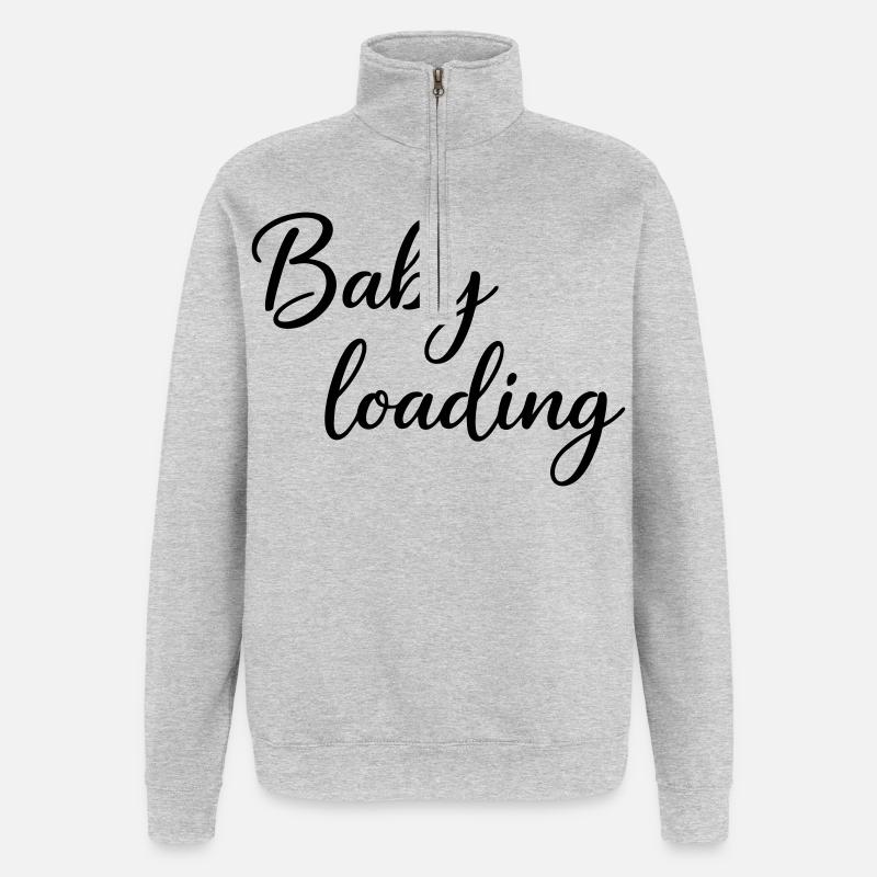 Baby Loading - Quarter-Zip-Sweatshirt - Grau meliert