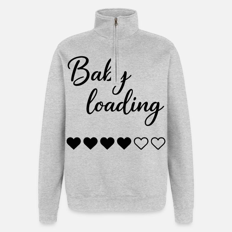 Baby loading - Quarter-Zip Sweatshirt - heather grey
