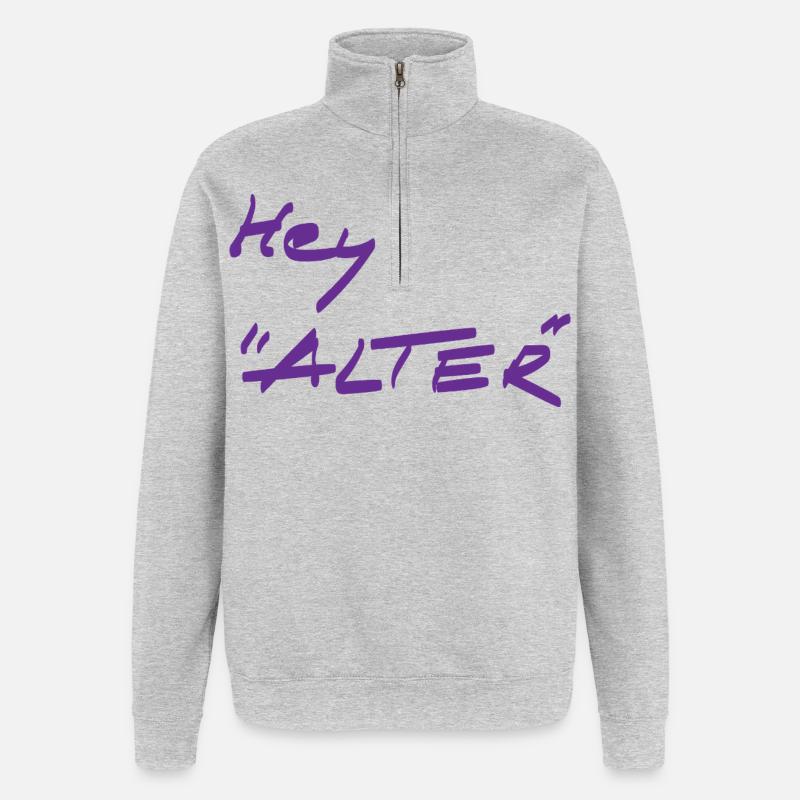 Greeting - different - Quarter-Zip Sweatshirt - heather grey