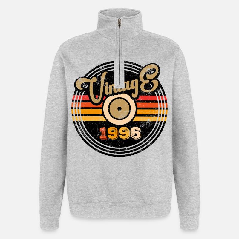 30e anniversaire du millésime 1996 - Sweat à zip 1/4 - gris chiné