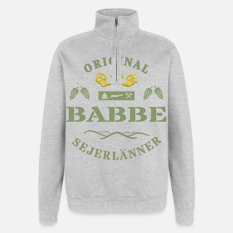 Sejerlaenner Babbe Siegerländer Sire Siegerland - Sweat à zip 1/4 - gris chiné