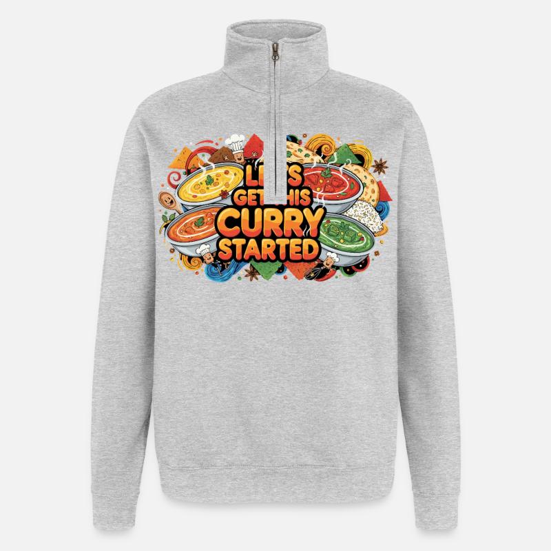 Let's get Curry started - Quarter-Zip Sweatshirt - heather grey