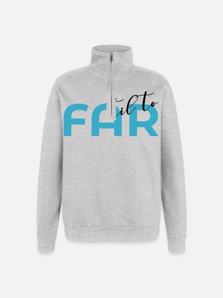 Father of two - Quarter-Zip Sweatshirt - heather grey