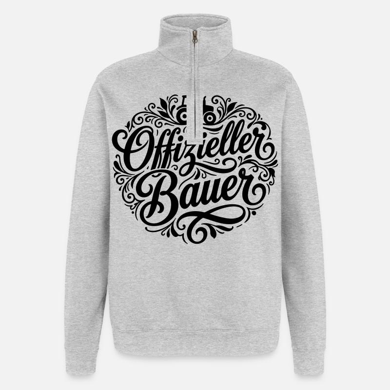 Offizieller Bauer - Quarter-Zip-Sweatshirt - Grau meliert