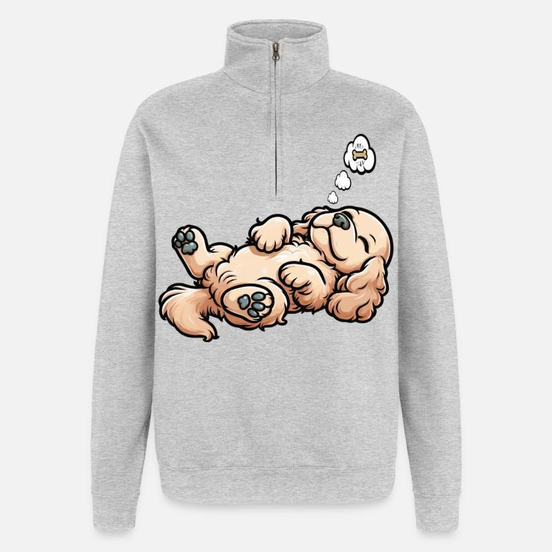 Cocker Spaniel Cockerhund Cocker Spaniel Besitzer - Quarter-Zip-Sweatshirt - Grau meliert